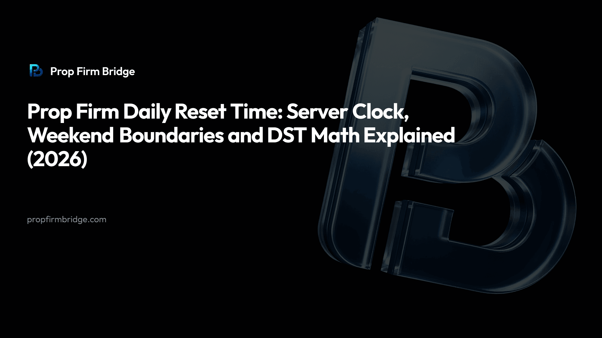 Prop Firm Daily Reset Time: Server Clock, Weekend Boundaries and DST Math Explained (2026) — Prop Firm Bridge