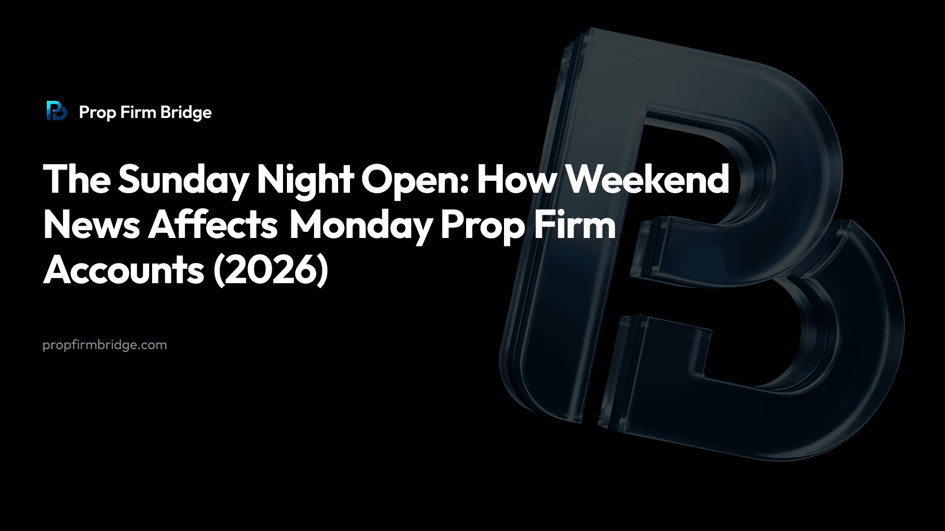 The Sunday Night Open: How Weekend News Affects Monday Prop Firm Accounts (2026) — Prop Firm Bridge