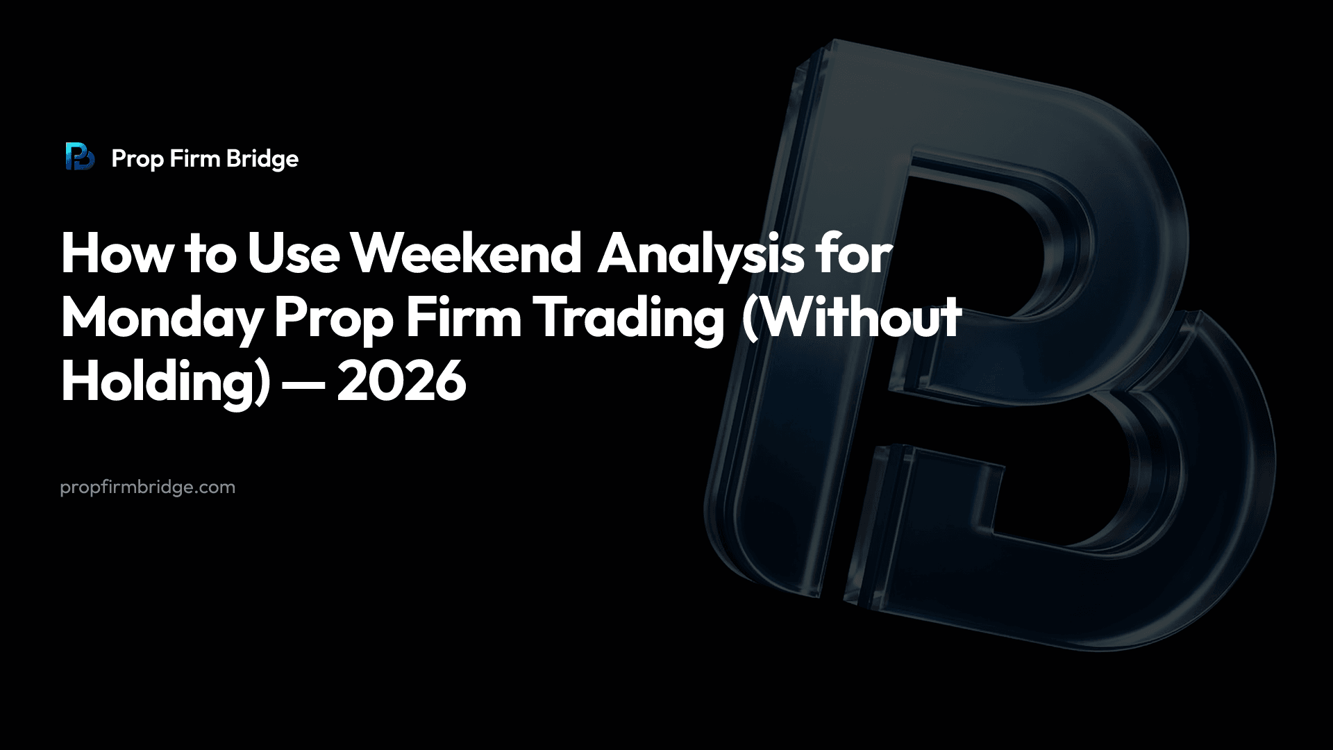 How to Use Weekend Analysis for Monday Prop Firm Trading (Without Holding) — 2026 — Prop Firm Bridge