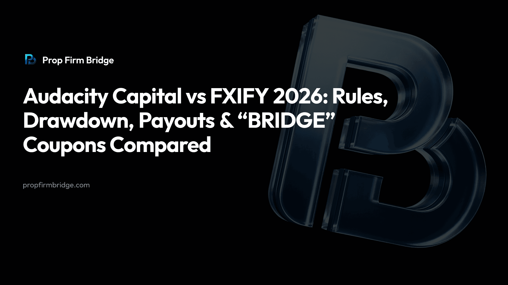 Audacity Capital vs FXIFY 2026: Rules, Drawdown, Payouts & “BRIDGE” Coupons Compared — Prop Firm Bridge