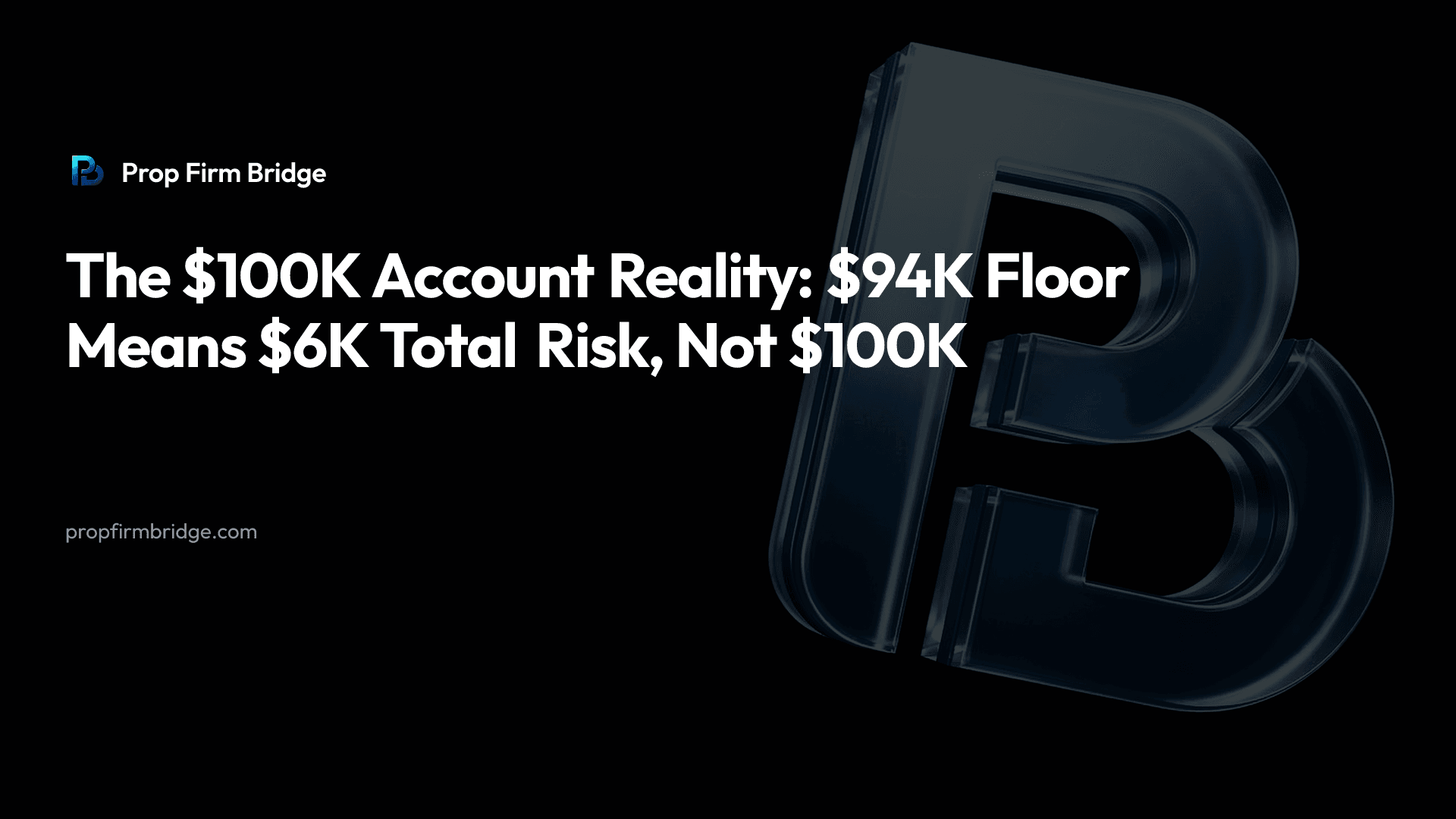 The $100K Account Reality: $94K Floor Means $6K Total Risk, Not $100K — Prop Firm Bridge