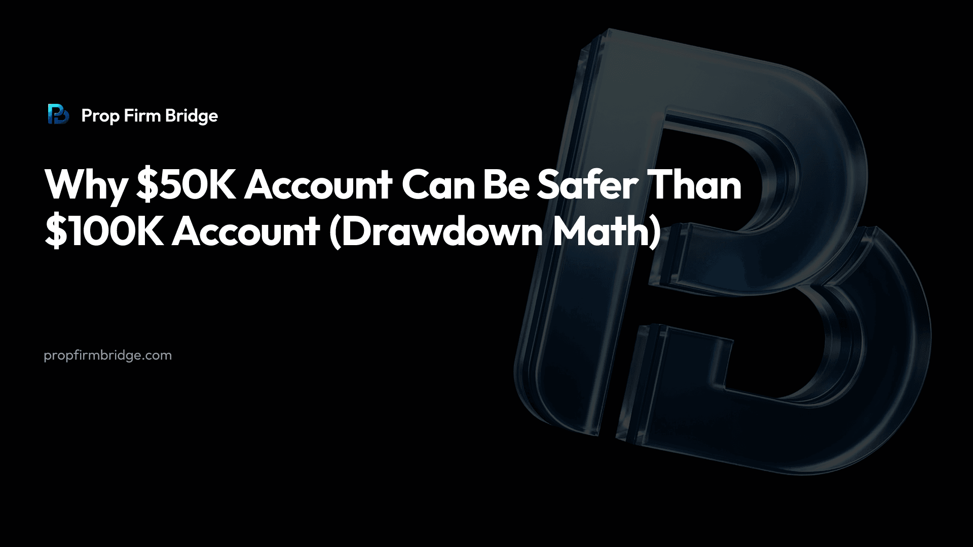 Why $50K Account Can Be Safer Than $100K Account (Drawdown Math) — Prop Firm Bridge
